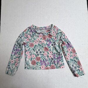Cat & Jack Swim Rashguard 3T Flowers Long Sleeve Beach Pool